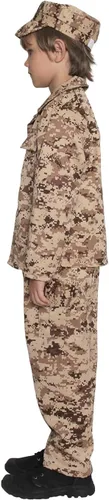 Vista 5 de Disfraz del ejército, para niños, disfraz militar