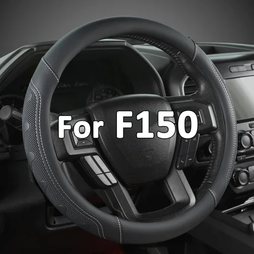 Vista 12 de GIANT PANDA Funda para volante de automóvil para Ford - F150 F250 F350 Expedition, (15.5-16 pulgadas - Negro)