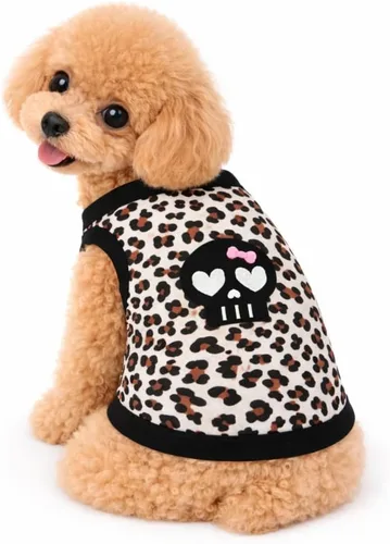 Vista 3 de Petitebella Ropa para cachorros Vestido de perro Top azul liso Tutú de papelería azul Leopardo