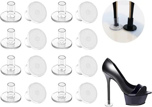 Vista 14 de Heel Protectors Heel Caps for High Heels Boot Heel Replacement for Women Walking on Grass Non-Slip Heel Covers