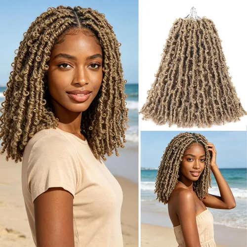 Vista 28 de Superlight Butterfly Locs - Cabello de ganchillo de 12 pulgadas, 6 paquetes
