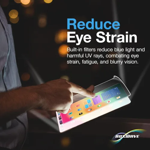 Vista 3 de BoxWave Screen Protector Compatible with Depstech Dual Lens Video Endoscope (4.5 in) - ClearTouch Crystal Anti-UV EyeCare (2-Pack), Filters Out