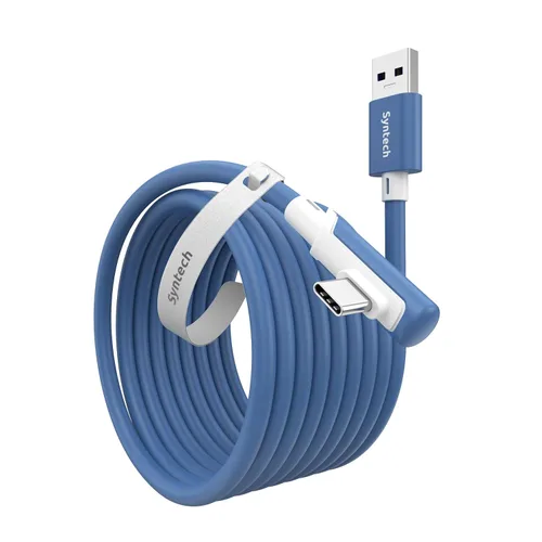 Vista 8 de Syntech Link Cable 10 FT Compatible with Oculus/Meta Quest 3/Meta Quest 3S, Quest2/Pro/Pico 4/Ultra Accessories and PC/SteamVR, High Speed PC Data