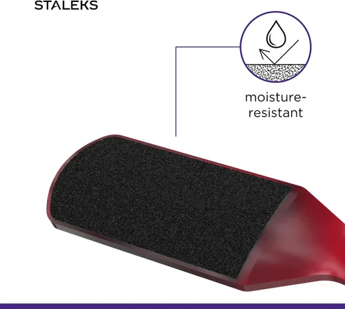 Vista 5 de STALEKS PRO Expert 10 Tipo 2 - Lima de pie de plástico (grano 80/120), herramienta ergonómica de pedicura de doble cara para callos y piel