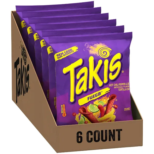 Vista 2 de Takis, BEL00276, Chips de tortilla enrollados de fuego, 42 / caja (00276)