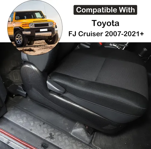 Vista 2 de Aunginsy Cubierta del panel de ajuste del asiento lateral del automóvil, bisel compatible con Toyota FJ Cruiser 2007-2021, cubierta de pista