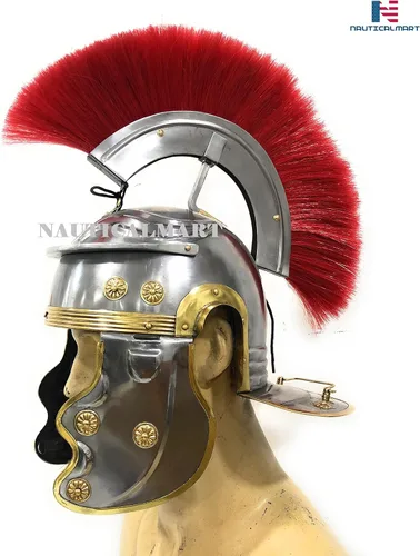 Vista 4 de NauticalMart Casco Centurion Galo Romano 'G' - Talla única - Armadura metálica