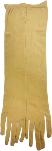 Vista 4 de Guantes de noche de malla transparente para mujer, longitud de ópera