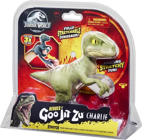 Vista 5 de Heroes of Goo Jit Zu - Juguete del mundo Jurásico con licencia, héroes elásticos, Charlie, multicolor (41176)