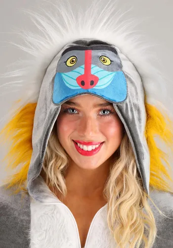 Vista 3 de Disfraz de Mono Babuino Enterizo para Mujer Multicolor