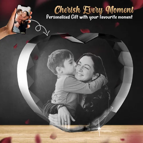 Vista 7 de Foto de cristal 3D personalizada, foto de cristal grabada con láser 3D, regalos de imagen personalizados para marido y esposa. Regalo personalizado