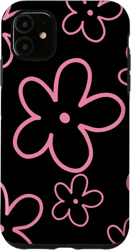 Vista 8 de Pink Black Flower Retro Modern Boho Floral Aesthetics Case for iPhone 17