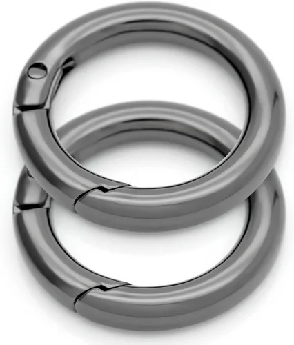 Vista 8 de CRAFTMEMORE 2pcs 1 3/8 pulgadas O Rings Snap Clip Gigger Spring Opening Llavero Hebilla Monedero Hardware SCOS (latón cepillado), Cobrizo cepillado