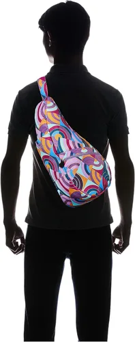 Vista 6 de AmeriBag Pequeña bolsa de espalda saludable con impresiones y patrones, Laberinto de arco iris