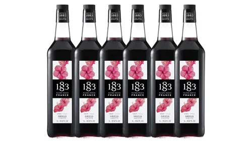 Vista 53 de 1883 Jarabe de Amaretto para bebidas, fabricado en Francia, botella de plástico de 1 litro