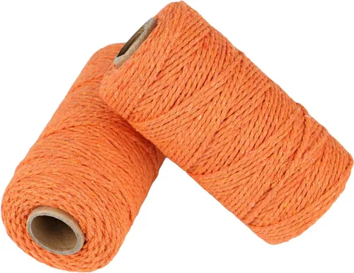 Vista 8 de Carrete de hilo de algodón de 656 pies de 10 capas, cuerda para manualidades y envoltura de regalos (negro)