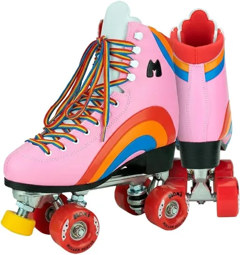Vista 10 de Moxi Rainbow Rider - Patines de ruedas para mujer, hermosos, duraderos, de apoyo con forro acolchado, una placa resistente y ruedas suaves