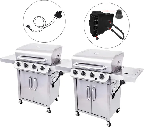Vista 5 de Kit de encendido electrónico de repuesto para Char-Broil G515-0030-W2 y otros modelos, módulo de encendido de 5 salidas con cables y botones