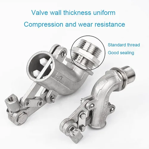 Vista 4 de Valve，Float Valve,Stainless Steel Floating Ball Float Valves, 1/2" 3/4" 1" 1-1/4" Water Tank Bend Elbow Floating Ball Valve, Adjustable Male Thread