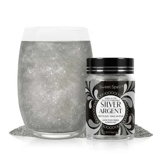 Vista 11 de Sweet Spell - Purpurina comestible (15g) - Destellos brillantes para bebidas, pasteles, cócteles - Purpurina 100% comestible y de grado alimenticio