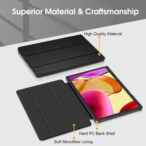 Vista 8 de Fintie Funda delgada para tableta Amazon Fire Max 11 (13ª generación, versión 2023) – Funda rígida de triple pliegue ligera con función de encendido