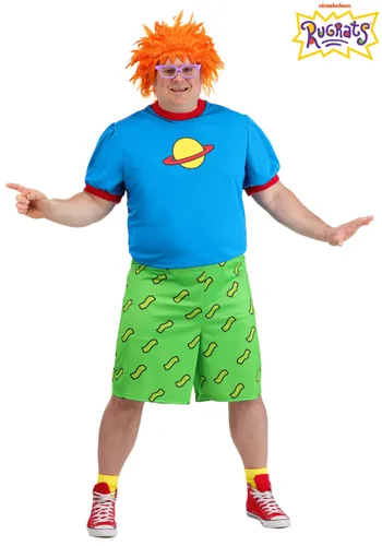 Vista 5 de Disfraz Plus Size de Chuckie de Rugrats de Nickelodeon para Hombre Multicolor