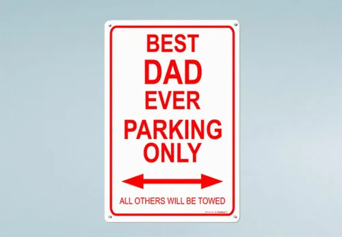 Vista 3 de Letrero decorativo de metal con texto en inglés «Best Dad Ever» («Best Dad Ever»)