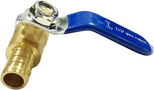 Vista 6 de Joywayus 2 válvulas de bola PEX, válvula de cierre de puerto completo de latón PEX de 1/2 pulgada, cuarto de vuelta caliente (rojo) frío (azul)