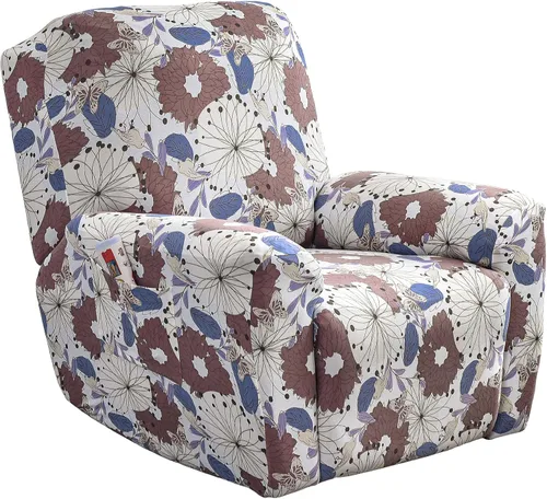 Vista 10 de Fundas elásticas para sillas reclinables, 4 piezas, estampado Lazyboy, funda de elastano suave para silla reclinable, protector de muebles