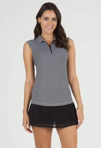 Vista 8 de IBKUL Athleisure Wear - Polo sin mangas con protección solar UPF50+ Icefil Cooling Tech Mini Check - 14754