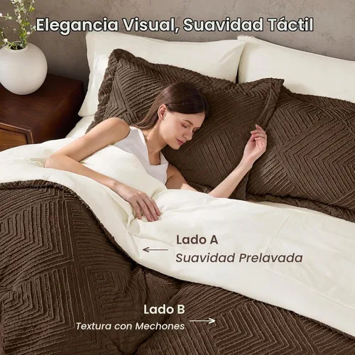 Vista 4 de JOLLYVOGUE Juego de edredón Queen de 7 piezas, cama bohemia copetuda en una Edredón ultra suave, certificado OEKO-TEX, para todas las estaciones