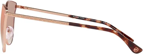 Vista 3 de Michael Kors MK 1120 11086F - Gafas de sol de ojo de gato de metal color oro rosa, Oro Rosa