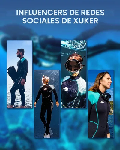 Vista 6 de XUKER - Trajes de neopreno para mujer, 0.079 in, cremallera trasera, trajes de buceo de cuerpo completo