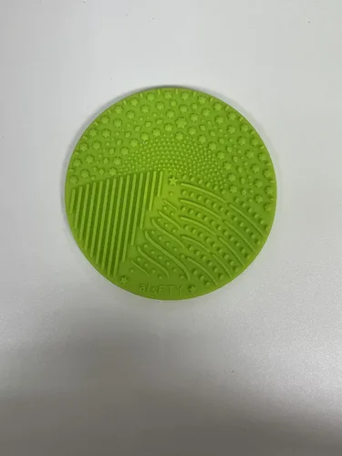 Vista 4 de YalsFTY - Limpiador de brochas de maquillaje de silicona, 2 piezas, herramienta de limpieza de almohadilla para cosméticos, función de doble cara