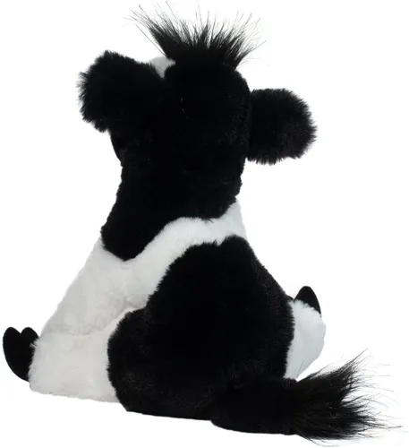 Vista 4 de Douglas Elsie - Animal de peluche suave de vaca blanca y negra, 9 pulgadas de largo