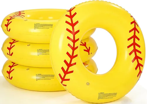 Vista 15 de 4 flotadores inflables para piscina, anillos de natación de 35 pulgadas, tubo interior grande, anillos de natación, tumbona de piscina, flotador