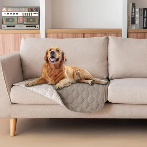 Vista 101 de gogobunny Manta para mascotas 3 veces más resistente, impermeable y a prueba de arañazos; protector de muebles reversible para perros y gatos, funda