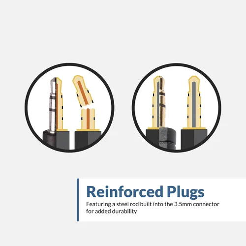 Vista 6 de Cyber Acoustics Auriculares estéreo para PC (AC-6008), conexión de 3.5mm, micrófono unidireccional con brazo flexible para PC y Mac; Perfecto
