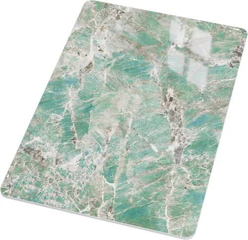 Vista 8 de Mesa rectangular de 23.6 x 11.8 pulgadas, mesa de piedra sinterizada negra, repuesto y cubierta de mármol para escritorio, resistente a los arañazos