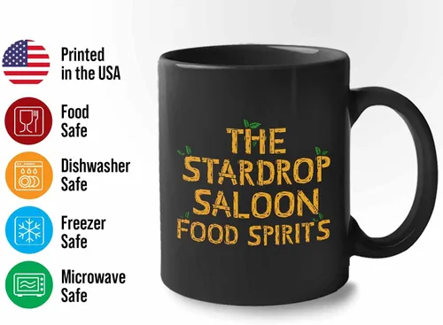 Vista 3 de Bubble Hugs Taza de café de videojuegos – The Stardrop Saloon Food Spirits – Farming Country Adventure Gaming Gamer Stardew Pelican Town 11 onzas