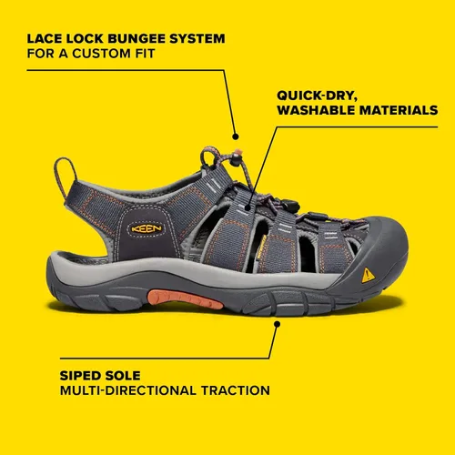 Vista 2 de KEEN Sandalias de agua Newport H2 con punta cerrada para hombre, Negro