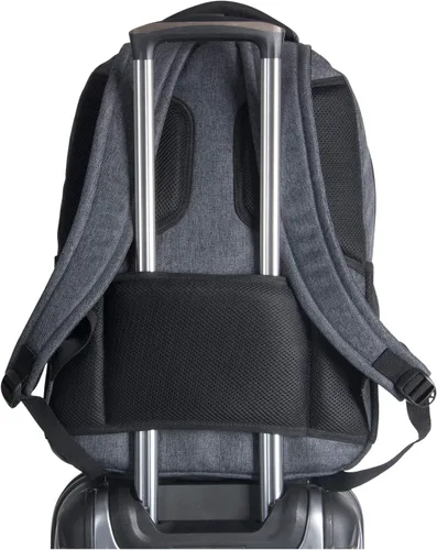 Vista 3 de Kenneth Cole REACTION Travelier - Mochila de viaje para laptop y tablet para negocios escuela y viajes Carbón vegetal Travelier - Mochila de viaje