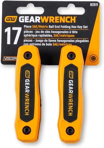 Vista 5 de GEARWRENCH Juego de llaves hexagonales plegables SAE/métricas de 17 piezas - 83511