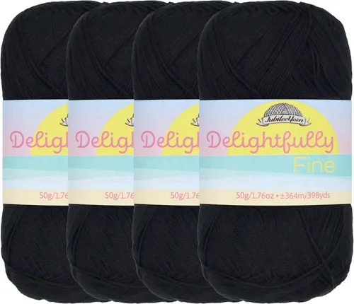 Vista 60 de JubileeYarn - Ovillo de hilo deliciosamente fino, 1.76 oz/madeja de rayón de bambú, color rosa polvo, 4 madejas