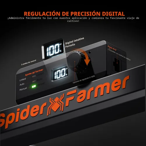 Vista 2 de Spider Farmer SE1500 LED crece la luz para plantas de interior 150W