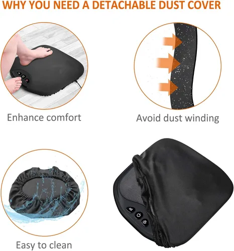 Vista 4 de Snailax Masajeador de pies Shiatsu con calor y masajeador de espalda con calor