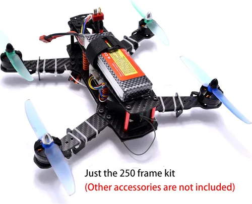 Vista 5 de Readytosky FPV Racing Drone Frame 5 pulgadas Fibra de Carbono Quadcopter Frame Kit con 0.157 in FPV Frame Arms+Lipo Batería Correa