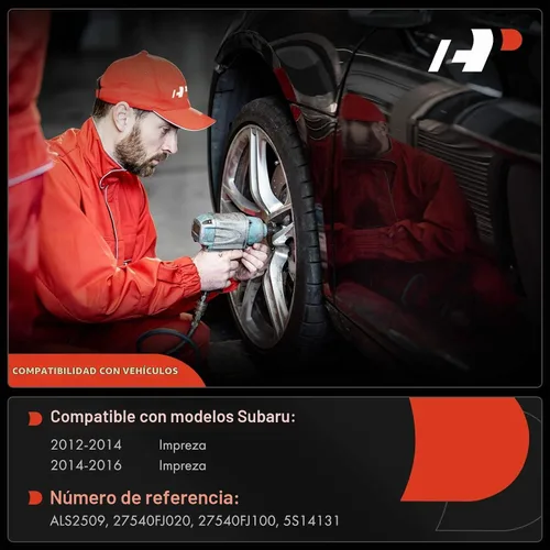Vista 2 de A-Premium Sensor de velocidad de rueda ABS compatible con modelos Subaru - Impreza 2012-2015, Impreza R 2012 - Lado trasero derecho del pasajero