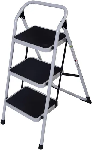 Vista 9 de Escalera plegable de 2/3/4, taburete de escalera con cómodo mango antideslizante, resistente y pedal ancho, taburete portátil de acero de 330