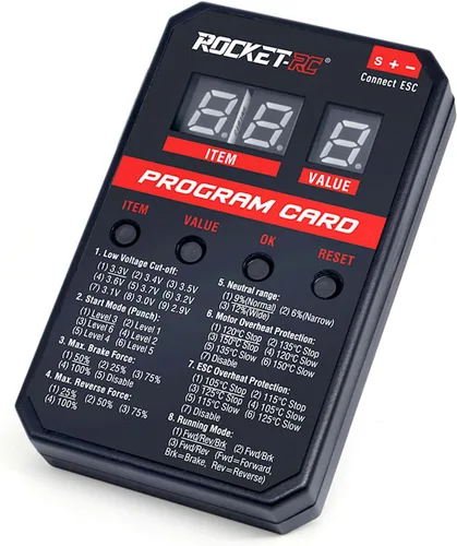 Vista 8 de Surpass Hobby ESC Tarjeta de programación RC Car Controlador electrónico de velocidad LED programador solo compatible con Rocket 25A 35A 45A 60A 80A